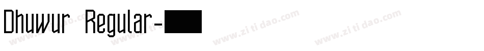 Dhuwur Regular字体转换